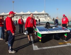 Fig. 4.Test del veicolo sul circuito di Yas Marina ad Abu Dhabi