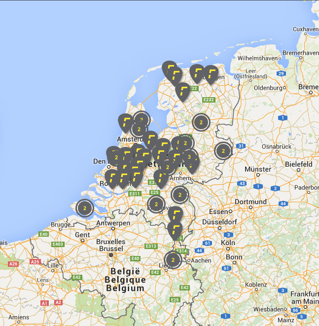 Le stazioni di ricarica Fastned nei Paesi Bassi - Screenshot da Fastned.com
